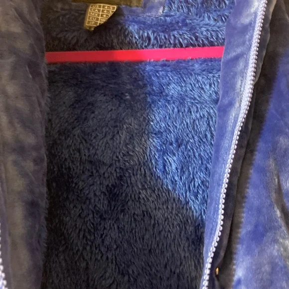 Blue girl velvet Jacket - Picture 8 of 10